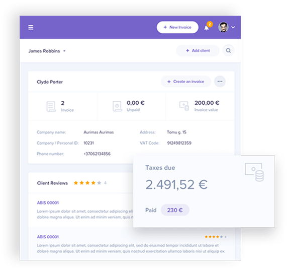 CRM UI Screenshot